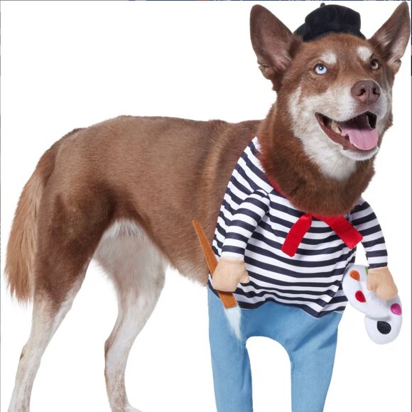 Frisco Front Walking French Artist Dog & Cat Costume, X-Large - Picture 3 of 10